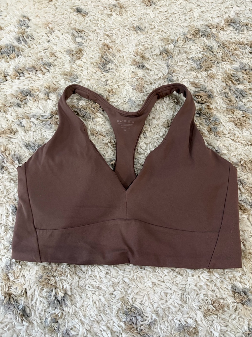 Athleta Brown V-Neck Racerback Sports Bra*